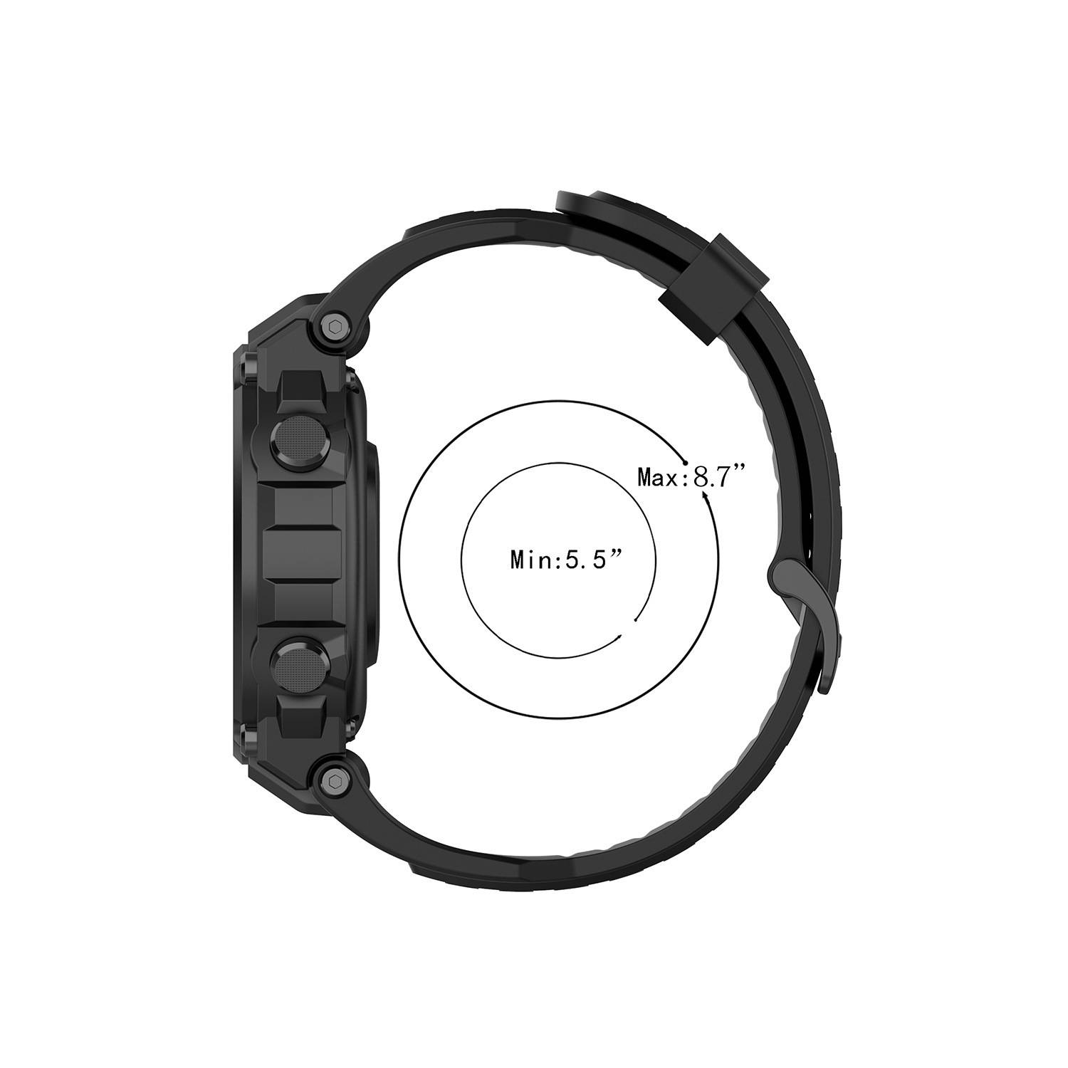 Silikon-Uhrenarmband für Amazfit T-Rex Pro Black