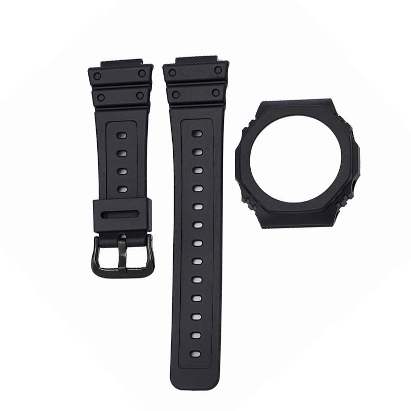 TPU-Uhrenarmband für Casio GA-2100/2110 - Schwarz