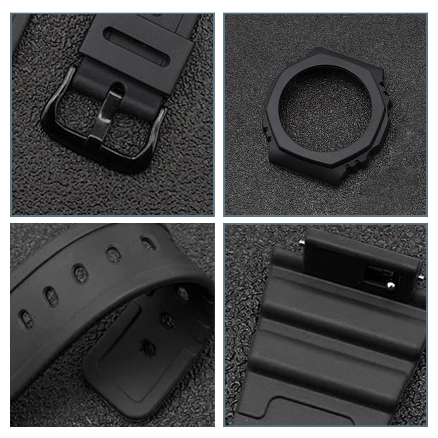 TPU-Uhrenarmband für Casio GA-2100/2110 - Schwarz