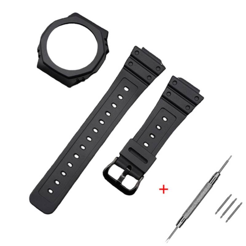 Schwarzes TPU-Uhrenarmband für Casio GA-2100/2110