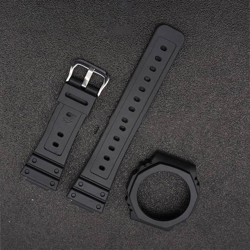 Schwarzes TPU-Uhrenarmband für Casio GA-2100/2110