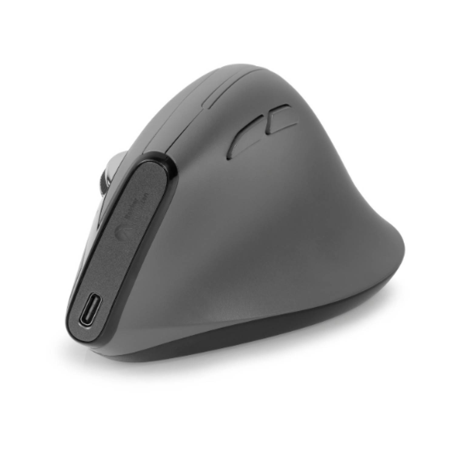 BakkerElkhuizen Grip Pro mouse, rechts, Vertikale Ausführung, Optisch, RF Wireless, 2400 DPI, Grau, Schwarz, Gelb