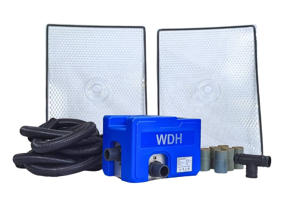 WDH Seitenkanalverdichter + Starter-Set WDH-SV58 (Schlauch, Matte, Verbinder) – Bautrocknung, Sanierung & Belüftung