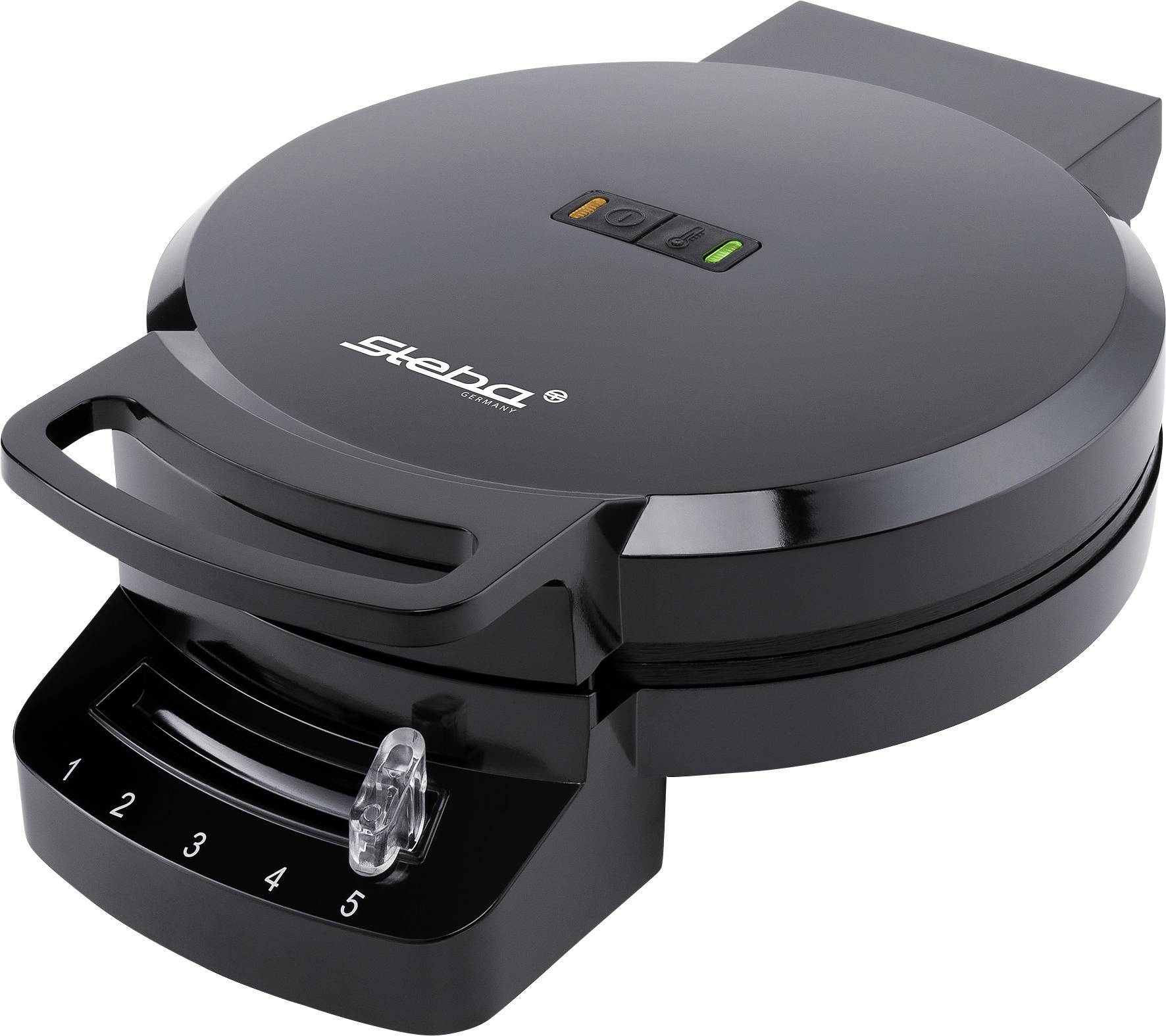 Steba WE 1 Waffeleisen 1200W stufenlose Temperatur sw Hausgeräte Kleingeräte Backen Grillen Toast