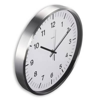Hama DCF-Funkwanduhr Java 185877 Aluminium DM:35cm analog Unterhaltungselektr. Zubehör Video Audio