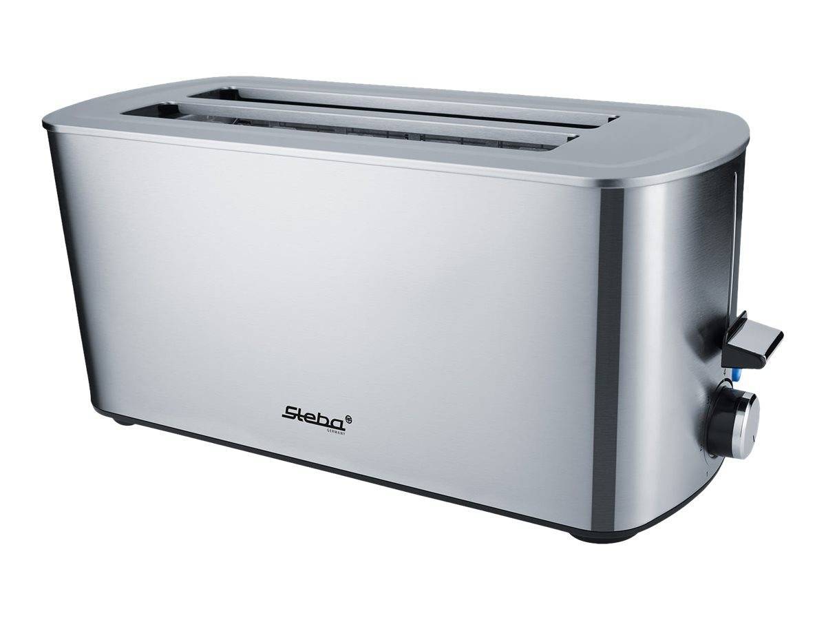 Steba TO 21 inox Langschlitztoaster 1400W 7 Stufen 4-Scheiben ED Hausgeräte Kleingeräte Backen