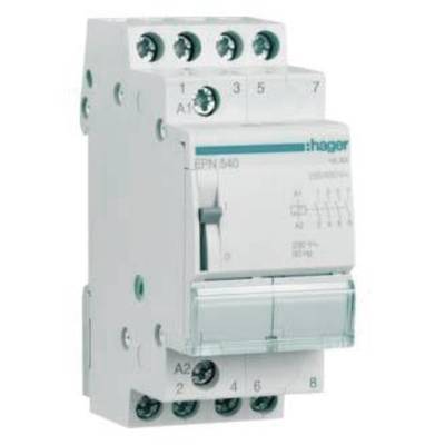 Hager Fernschalter 4Schließer EPN540 230VAC 110VDC 16A 2PLE Install.Baumaterial