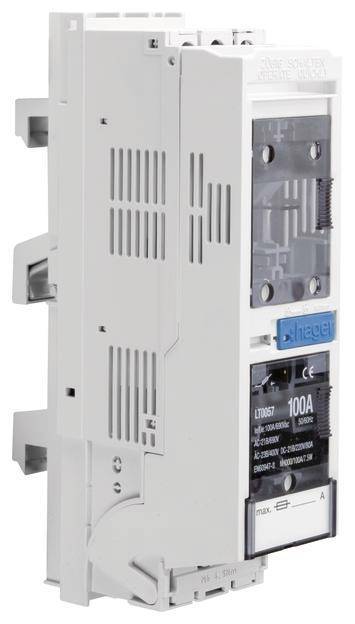 Hager Sicherungslasttrennschalter LT0057 NH000/60mm 100A Rahmenkl. Abgang oben Install.Baumaterial