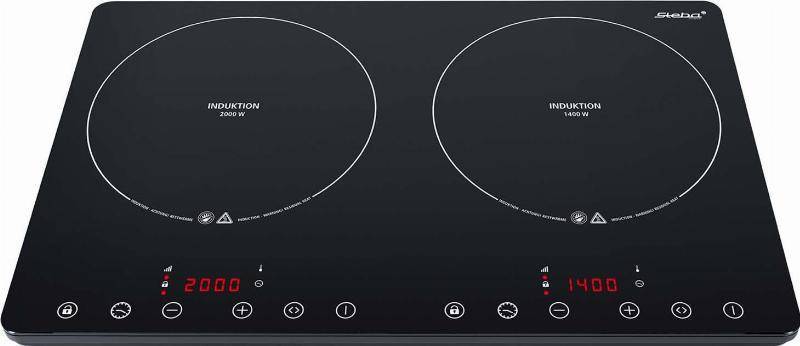 Steba IK 650 slim Doppelinduktionskochp. 3400W 2Kochfelder 25cm 8Stufen Hausgeräte Kleingeräte