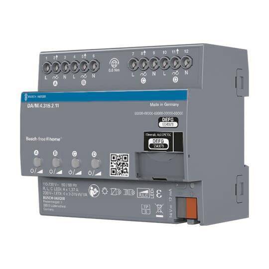 BJ Dimmaktor 4x315W REG DA/M.4.315.2.11 Install.Baumaterial Schaltermat/Geb.Steu KNX