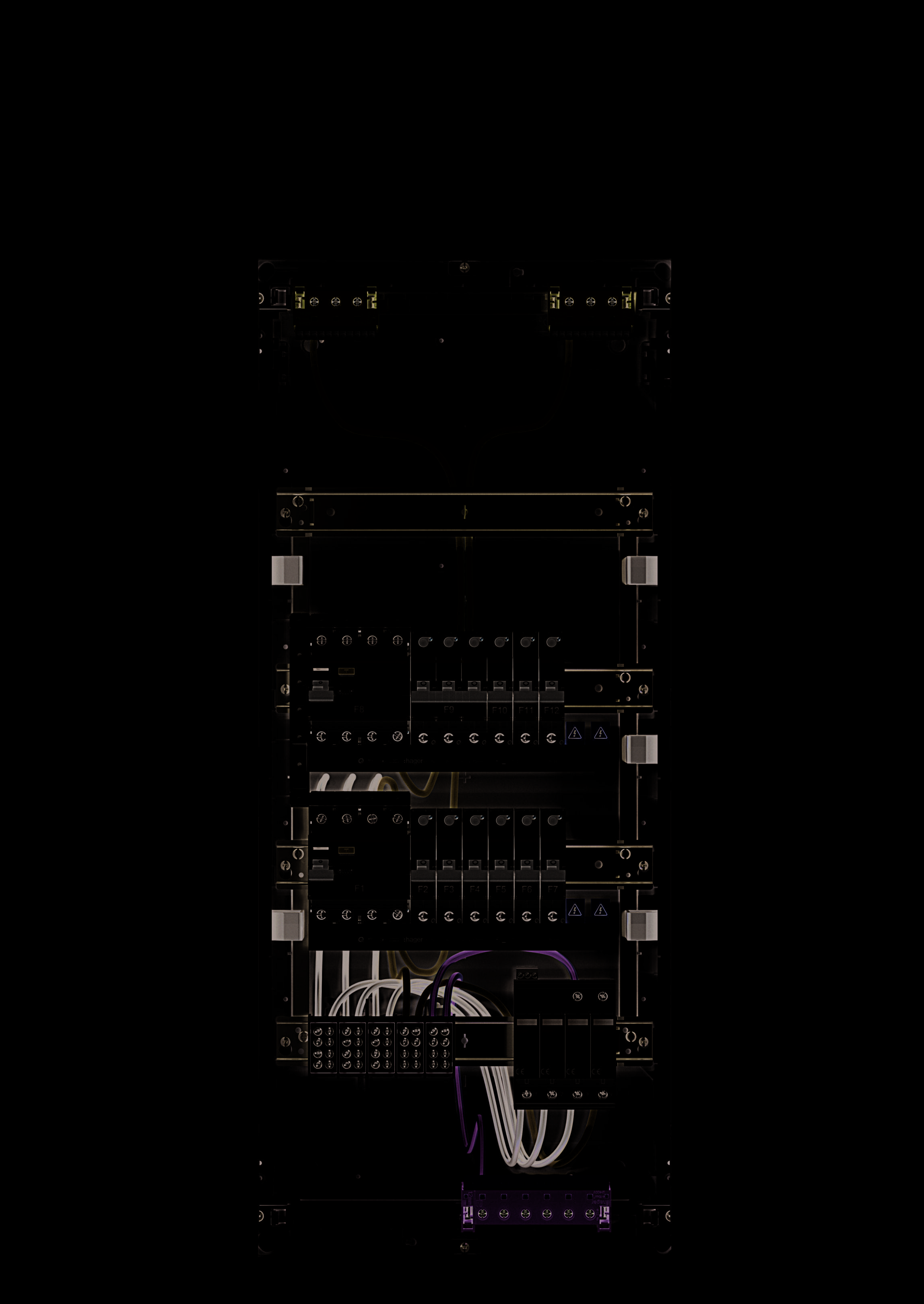 Hager VU48BV1 Kleinv.,volta,UPV,4x12PLE,IP30,best Install.Baumaterial Zählerschr./Verteilg