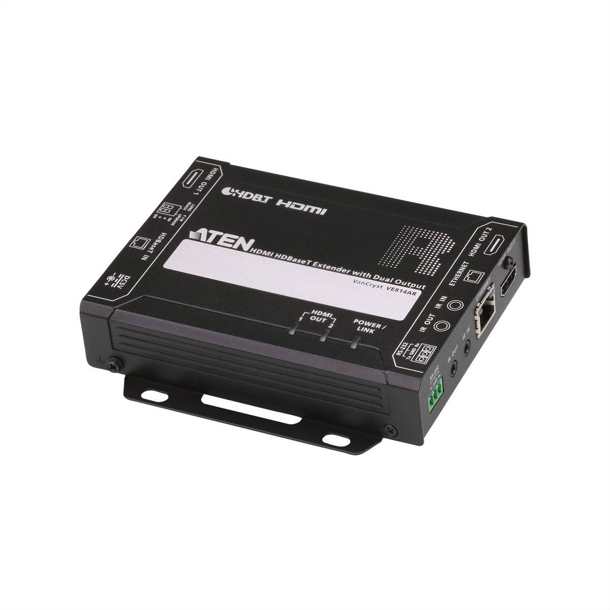ATEN VE814AR HDMI HDBaseT Empfänger mit zwei Ausgängen (4K bei 100 m) Multimedia HDBaseT-Lite