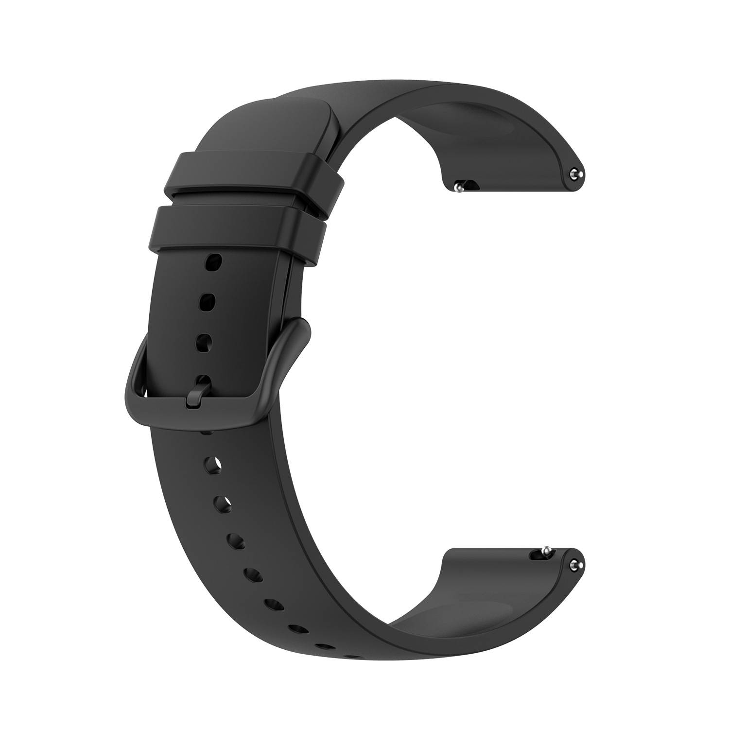 20 mm Silikonarmband für Huawei/Samsung/Garmin-Uhren Black