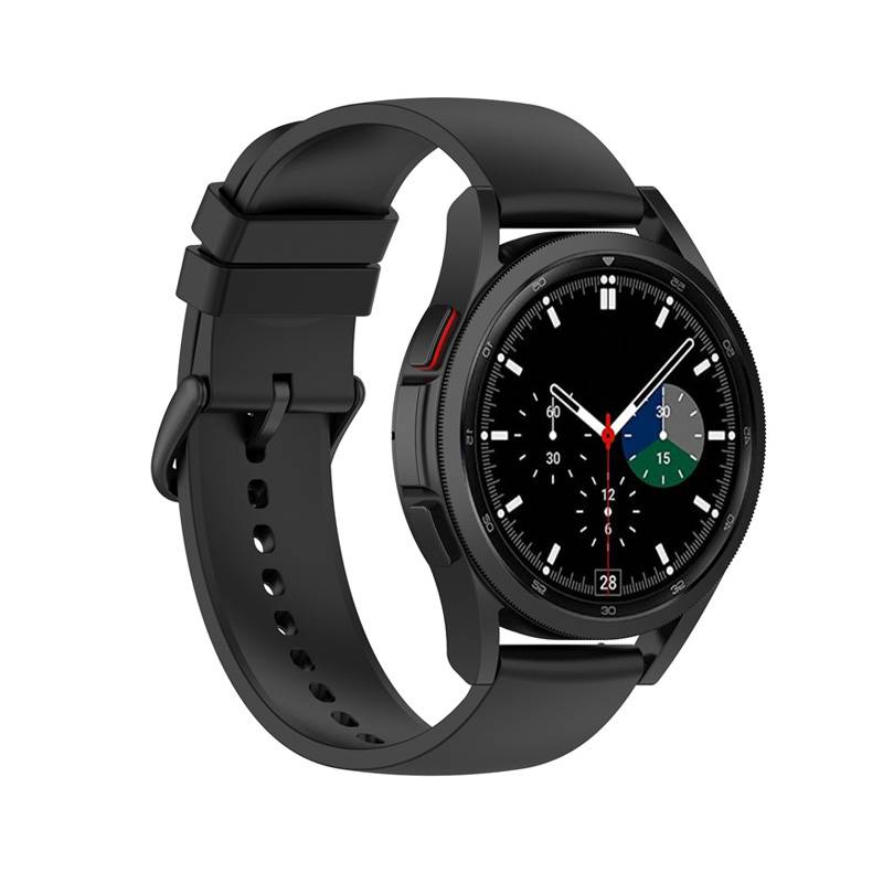 20 mm Silikonarmband für Huawei/Samsung/Garmin-Uhren Black