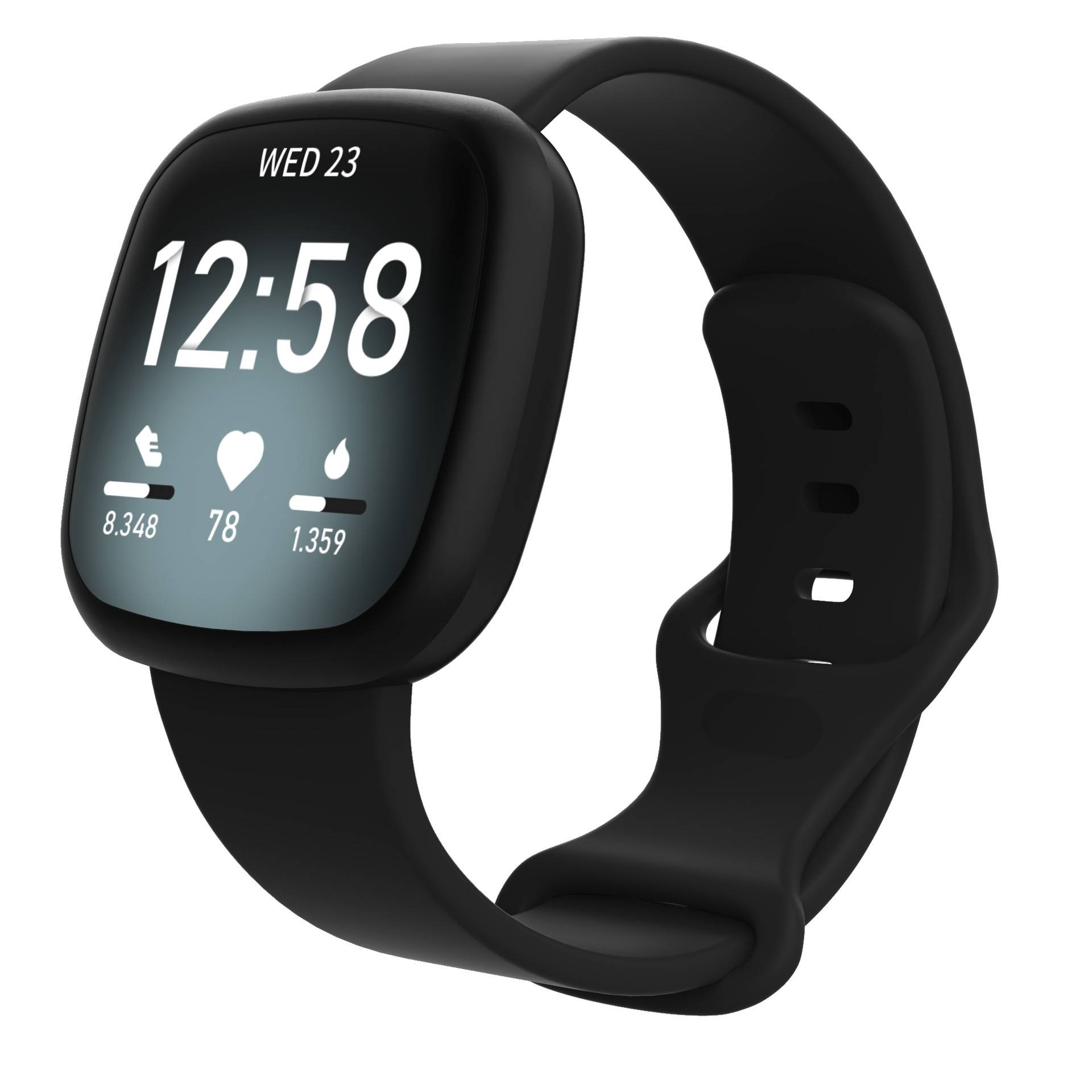 Uhrenarmband für Fitbit Versa4/Fitbit Versa3/Fitbit Sense/Fitbit Sense2 Black S