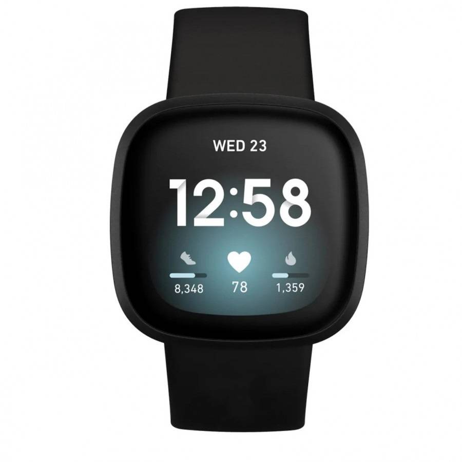 Uhrenarmband für Fitbit Versa4/Fitbit Versa3/Fitbit Sense/Fitbit Sense2 Black S