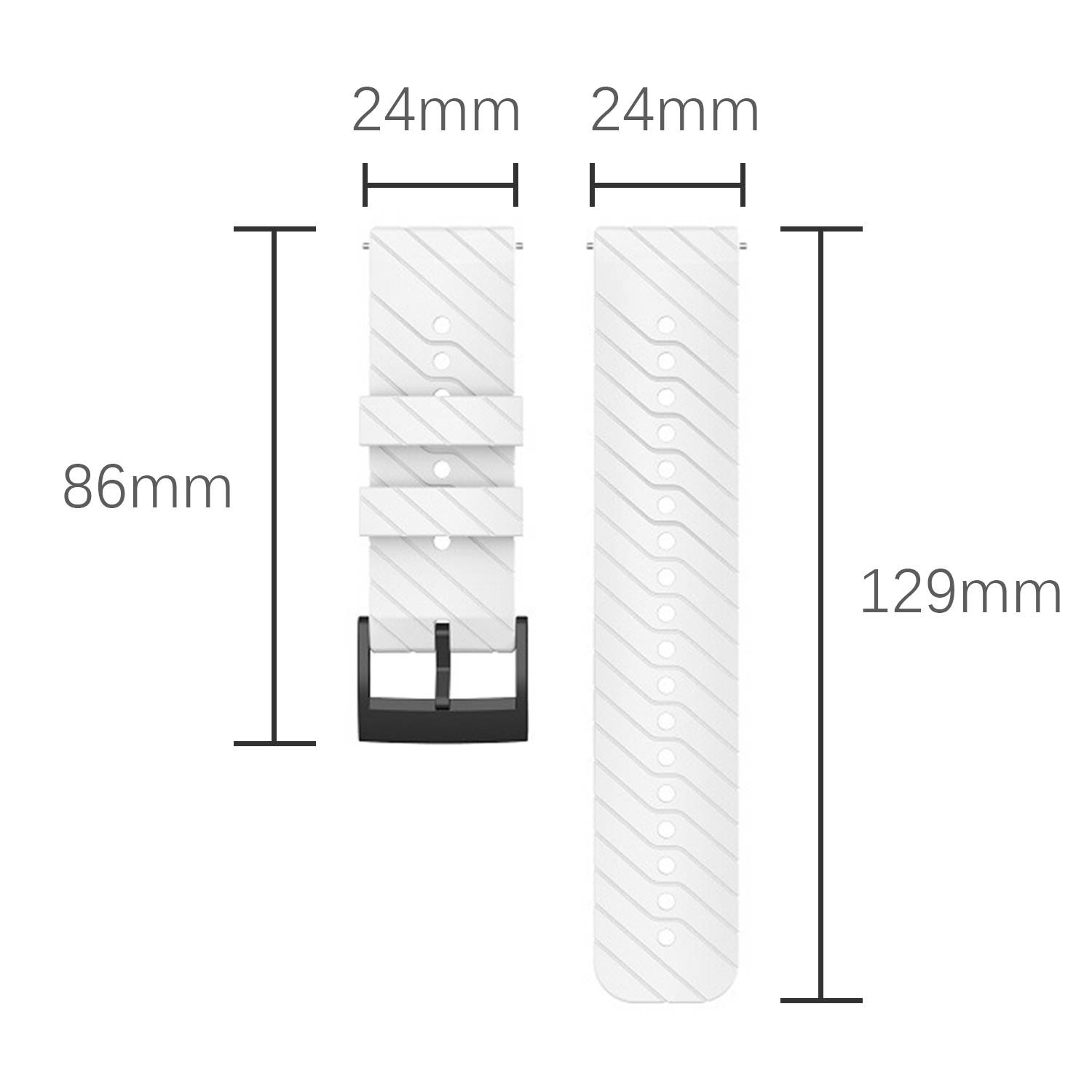 Suunto 7/9/9 Baro/D5 Uhrenarmband White
