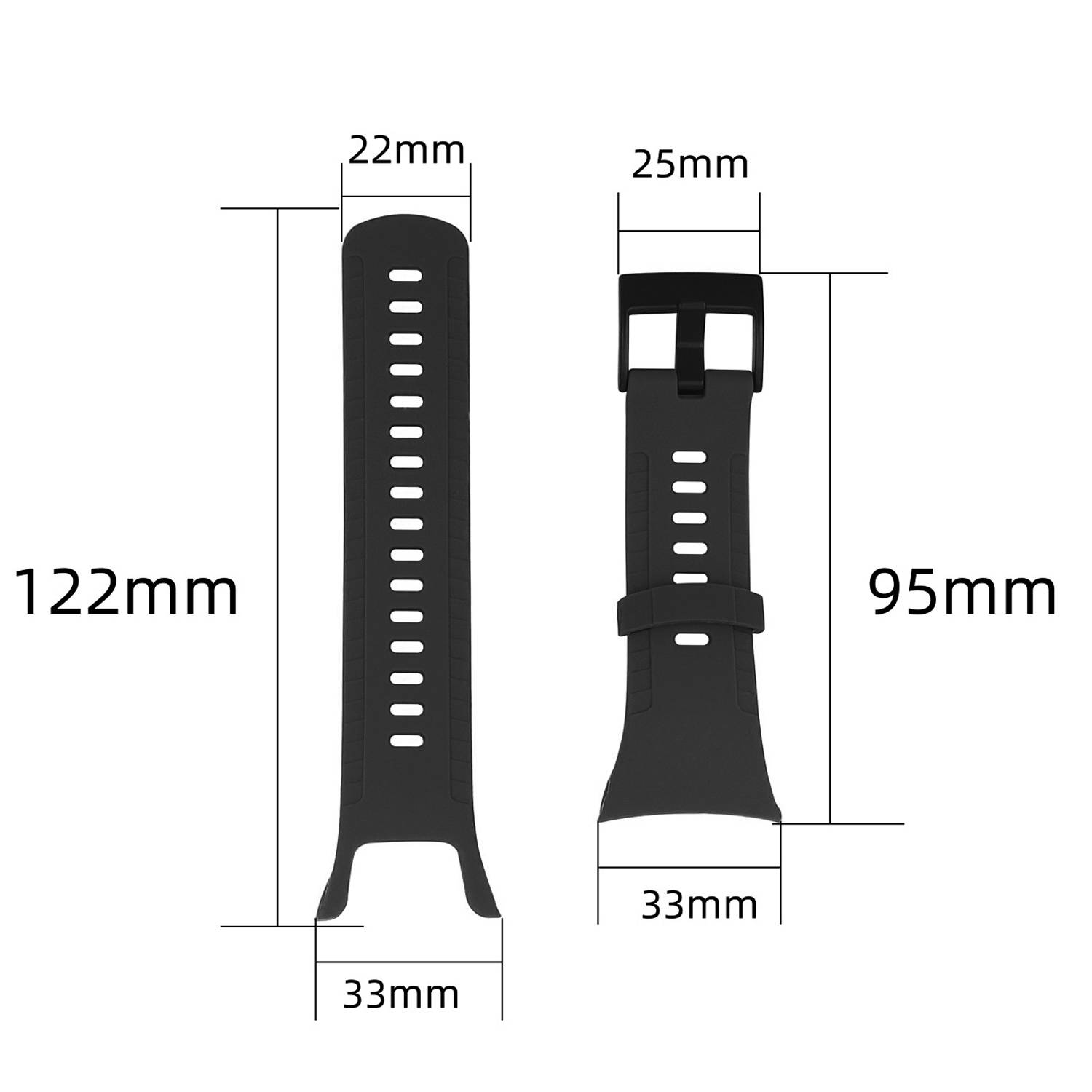 Uhrenarmband Ersatzarmband für Suunto 5 Black Suunto 5
