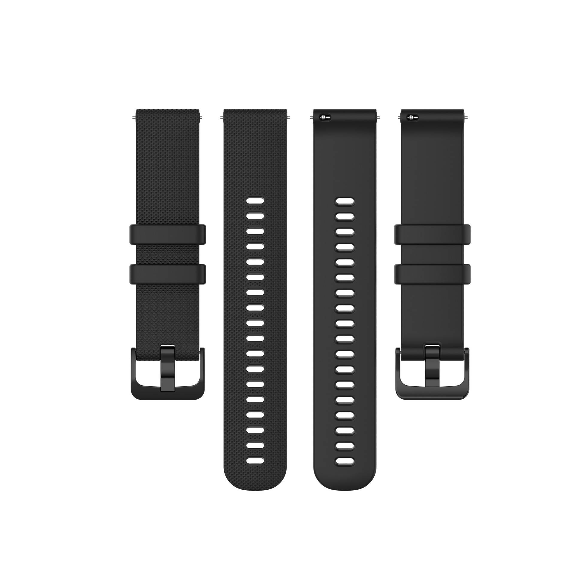 Uhrenarmband aus Silikon Black 20 mm Garmin Venu, Vivomove, Move, Vivoactive, Forerunner, Approach S40