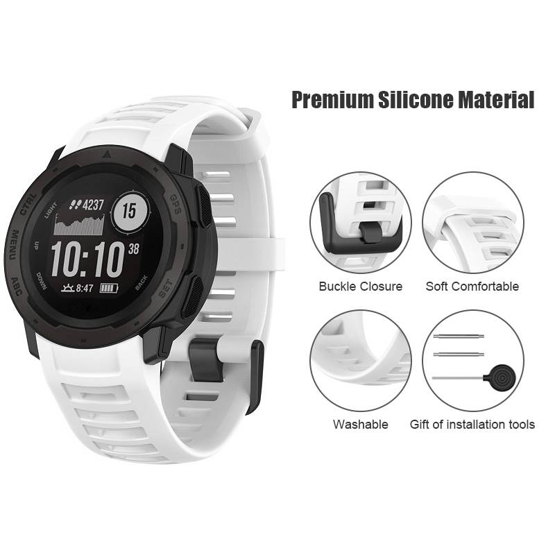 Garmin Instinct 2 Silikon-Uhrenarmband White