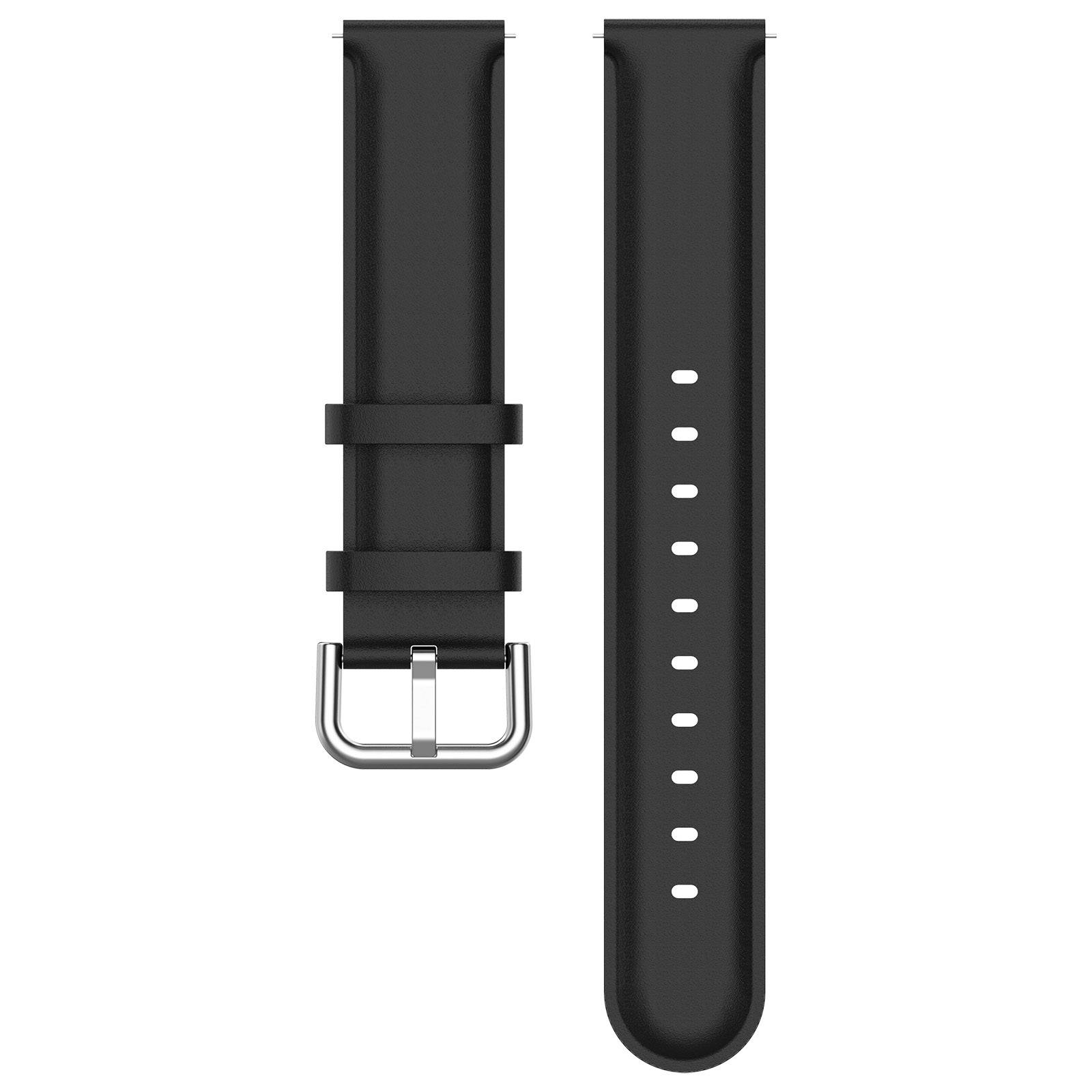22 mm Lederarmband für CMF BY NOTHING Watch Pro Black