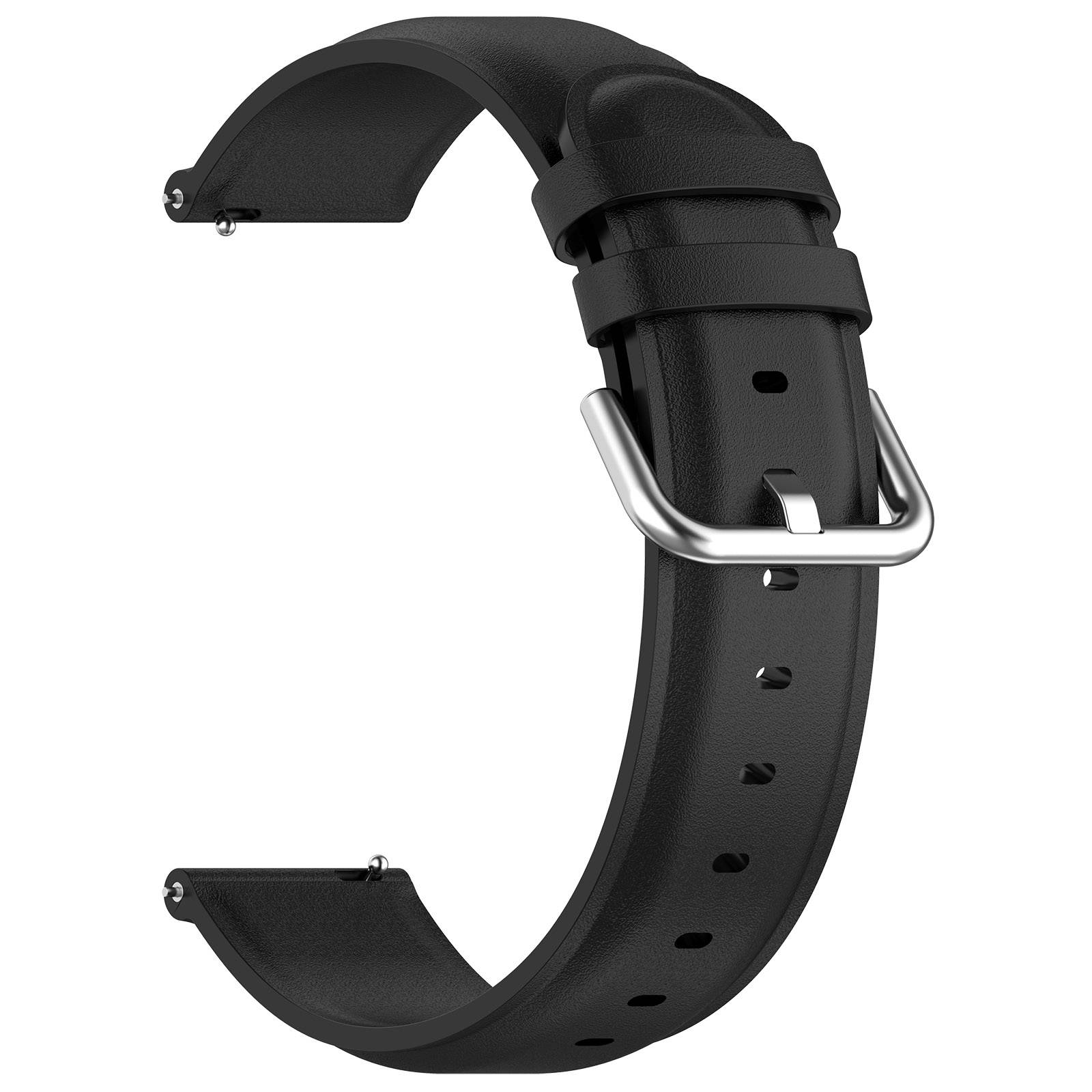22 mm Lederarmband für CMF BY NOTHING Watch Pro Black