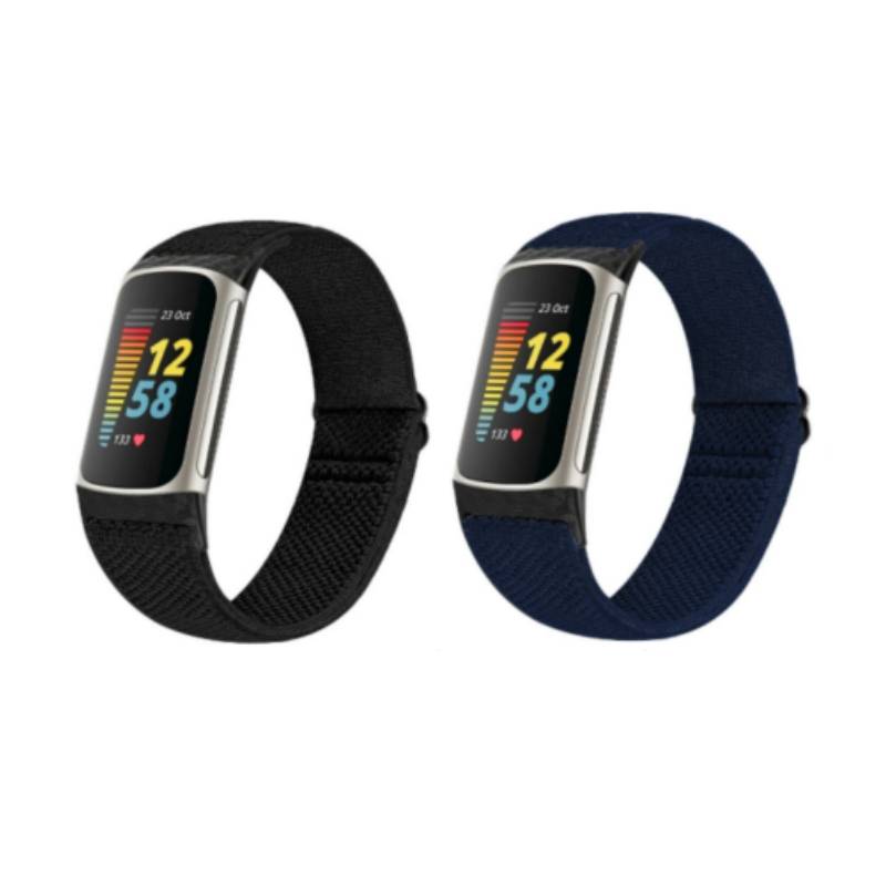 2er-Pack Sport Woven-Uhrenarmbänder für Fitbit Charge5/6