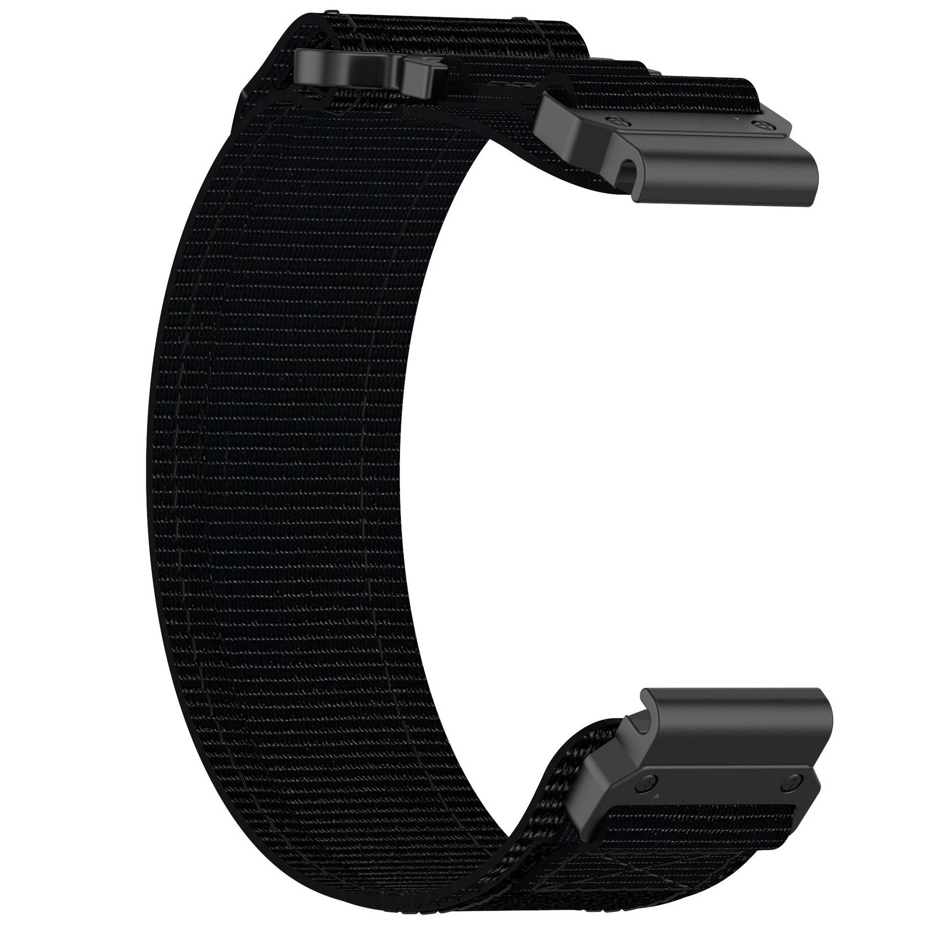 22-mm-Uhrenarmband für Garmin Quatix 7 Pro/FeniX/Fenix 6/Fenix 5, Größe M, Nylon Black