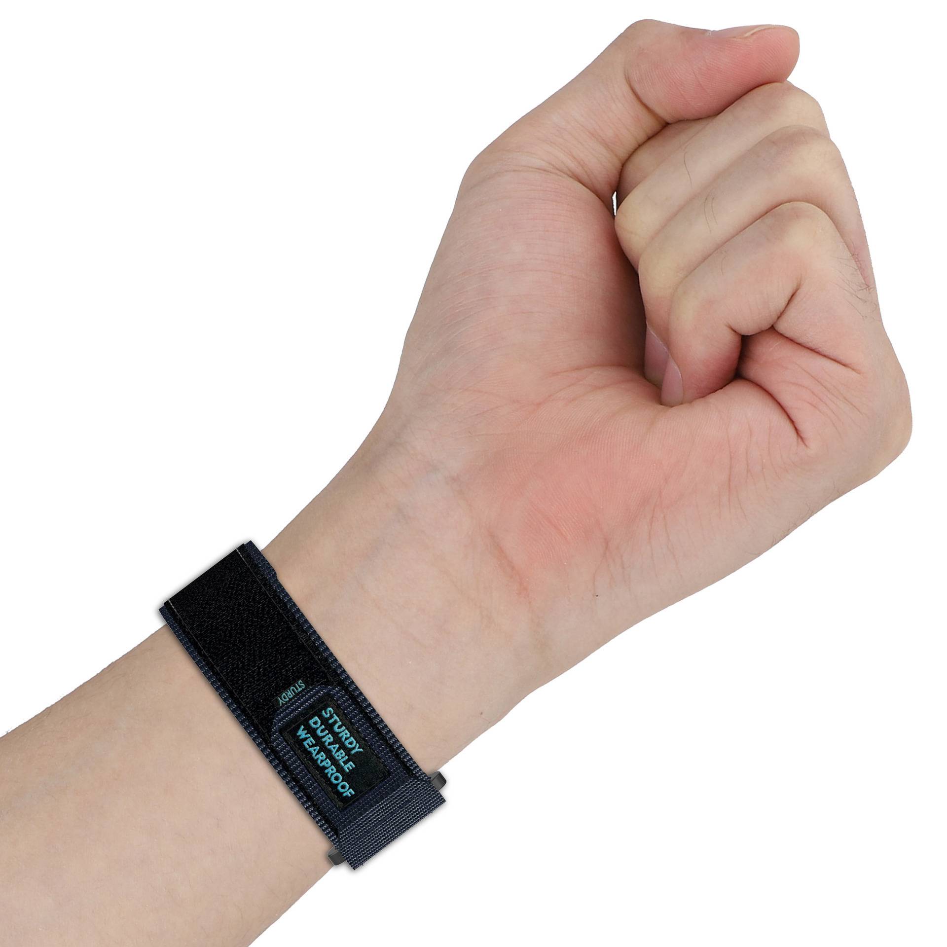 22-mm-Uhrenarmband für Garmin Quatix 7 Pro/FeniX/Fenix 6/Fenix 5, Größe M, Nylon Black