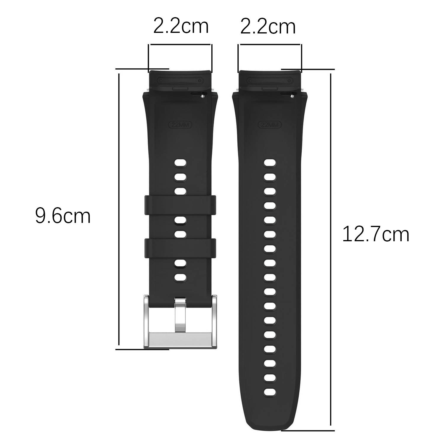 Silikonarmband für Oppo Watch X und Oneplus Watch 2 Black