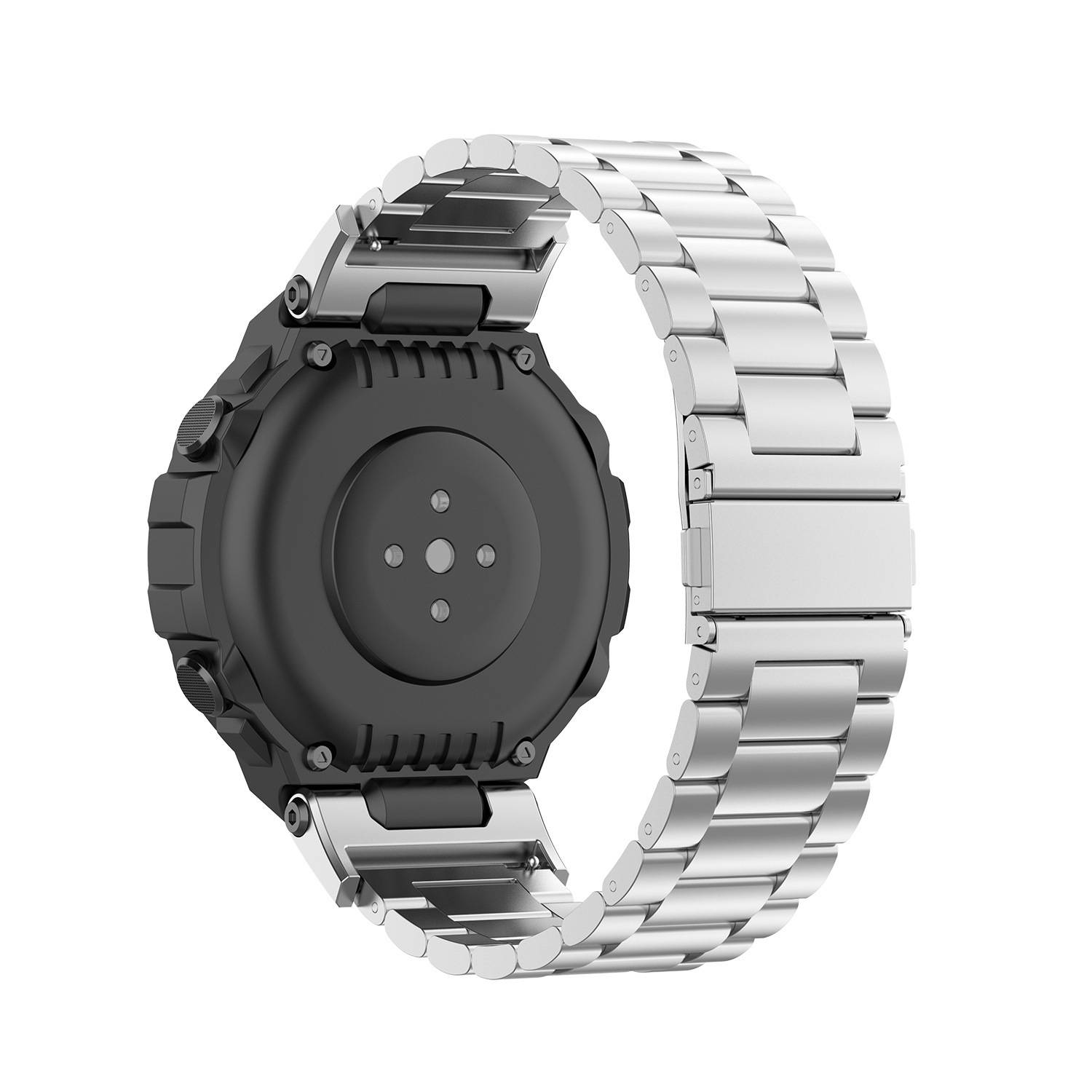 Edelstahl-Uhrenarmband + Schraubendreher Silver Amazfit T-Rex A1918