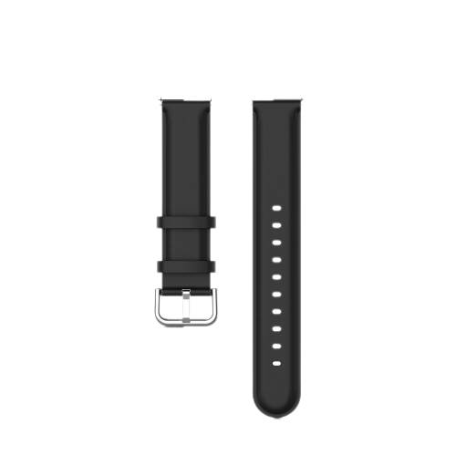 Uhrenarmband Echtes Leder Black 20 mm