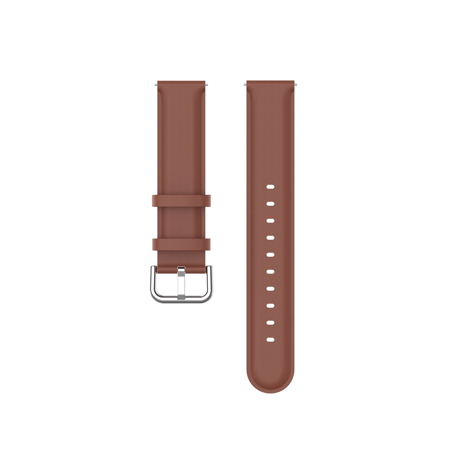 Uhrenarmband aus echtem Leder Brown 22 mm Samsung Galaxy Watch 3 45 mm/Gear S3 Classic, Frontier, Huawei Watch Buds/GT Runner/GT2 Pro, Xiaomi Watch