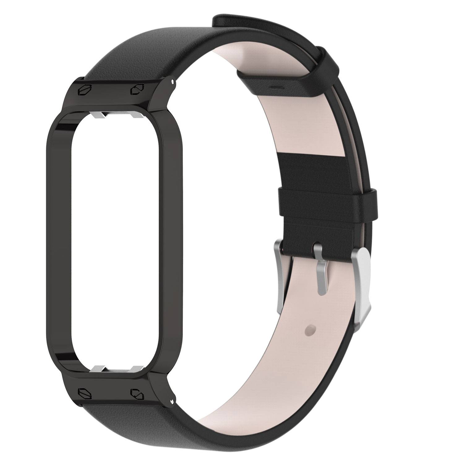 Uhrenarmband mit Etui aus echtem Leder Black