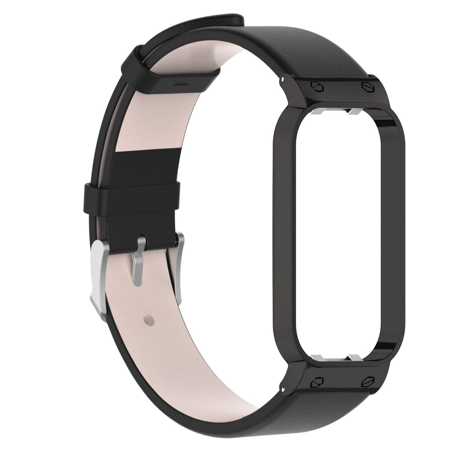 Uhrenarmband mit Etui aus echtem Leder Black