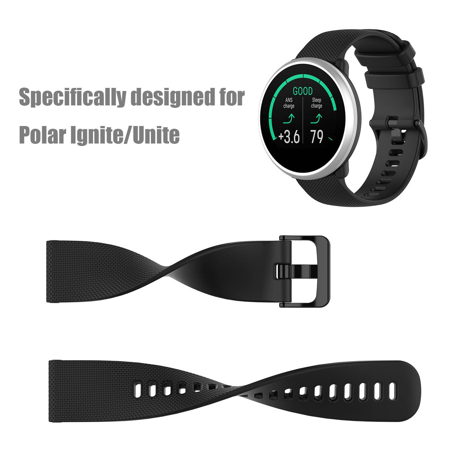 Polar Ignite/Unite Armband Silikon Pink