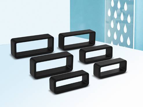 Schlaufe für Uhrenarmband 10er-Pack Black 20 mm