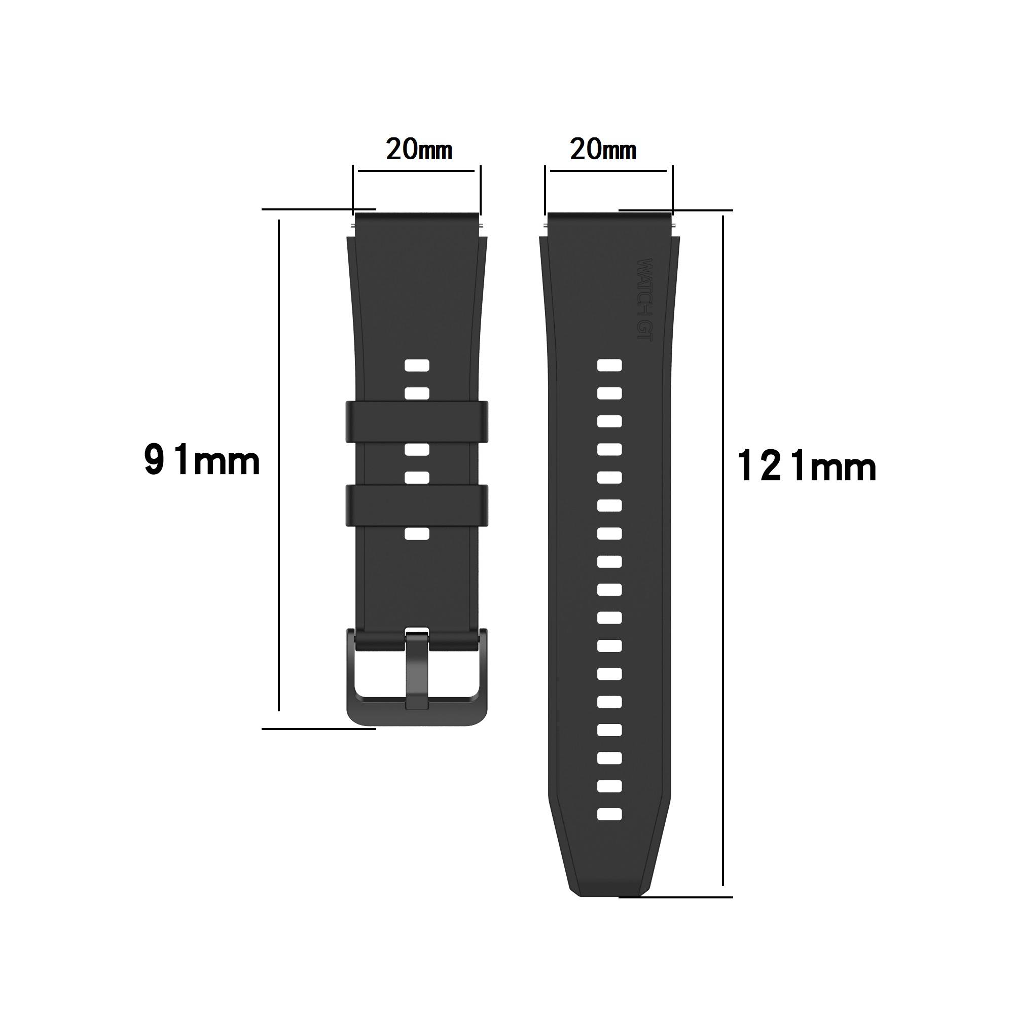 Uhrenarmband 20 mm Garmin/Huawei/Samsung Galaxy Watch Black