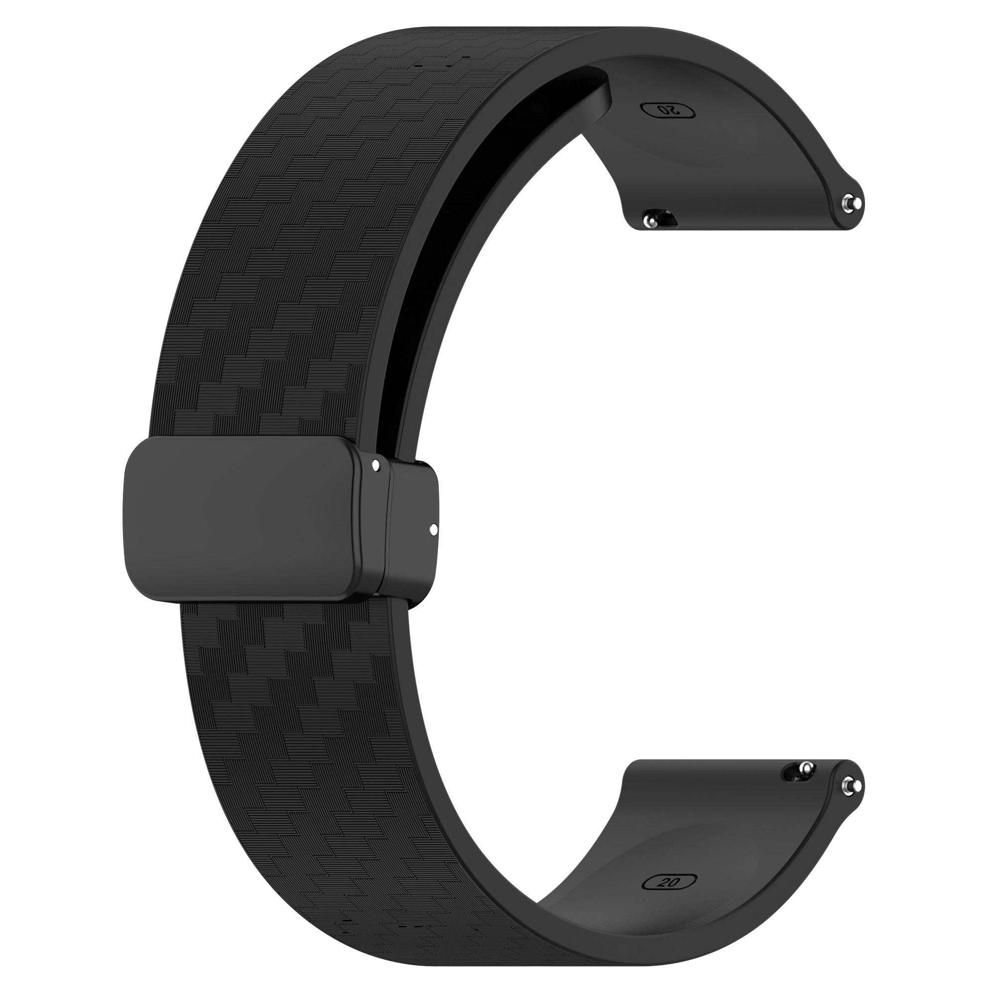 Magnetisches Uhrenarmband für 20 mm Garmin/Huawei/Samsung Galaxy Watch Black