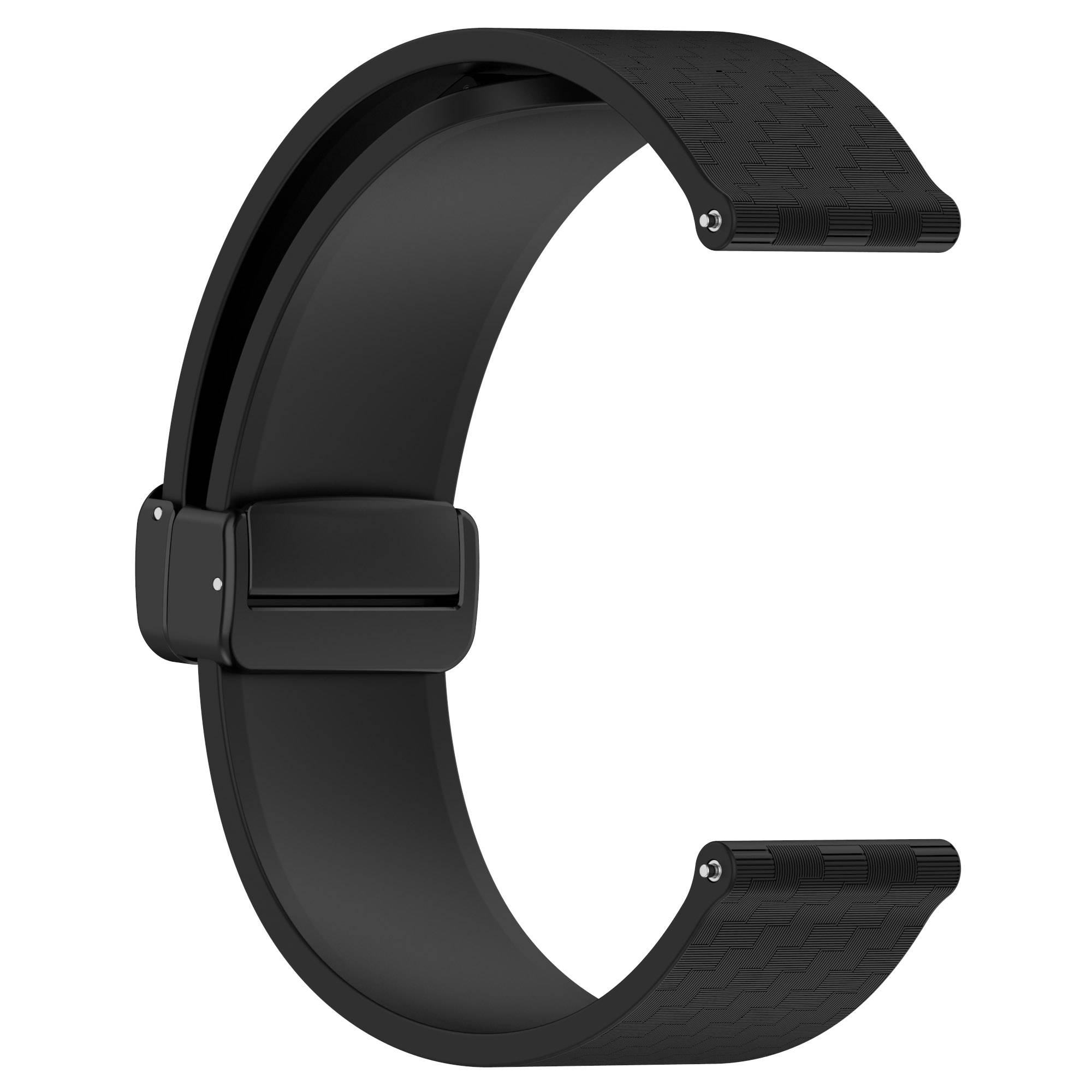 Magnetisches Uhrenarmband für 20 mm Garmin/Huawei/Samsung Galaxy Watch Black