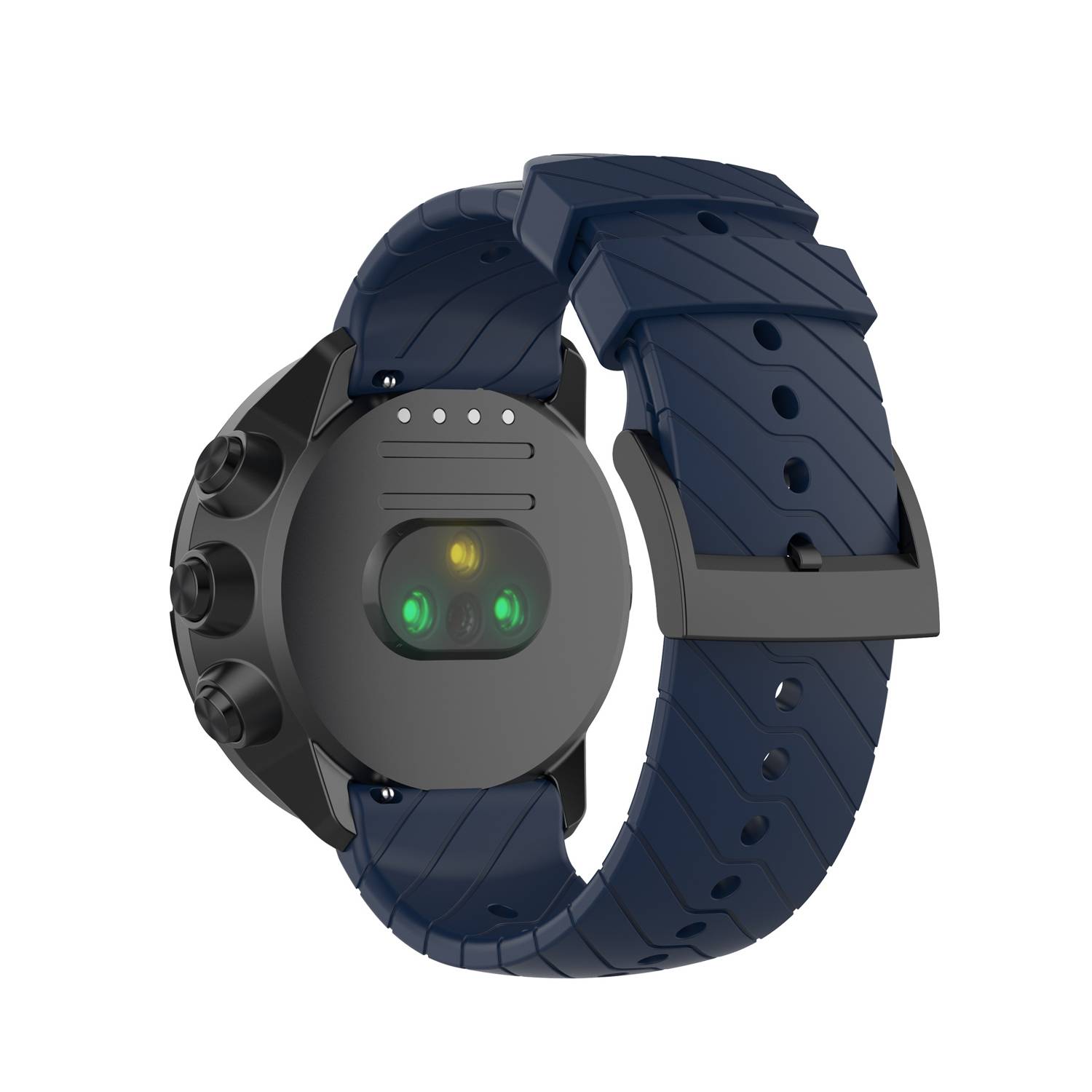 Erweitertes Silikon-Twill-Uhrenarmband für Garmin Forerunner 22 mm Blue