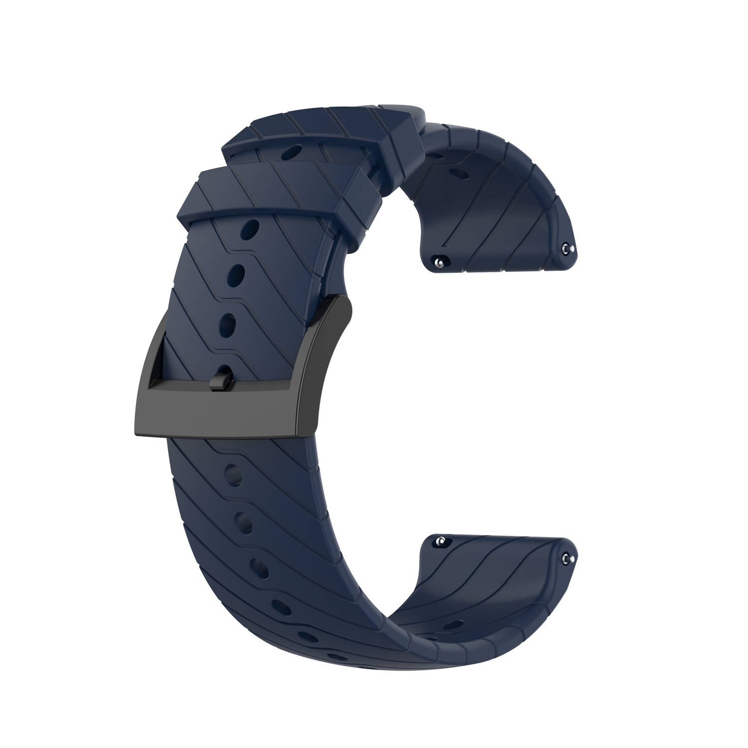 Erweitertes Silikon-Twill-Uhrenarmband für Garmin Forerunner 22 mm Blue