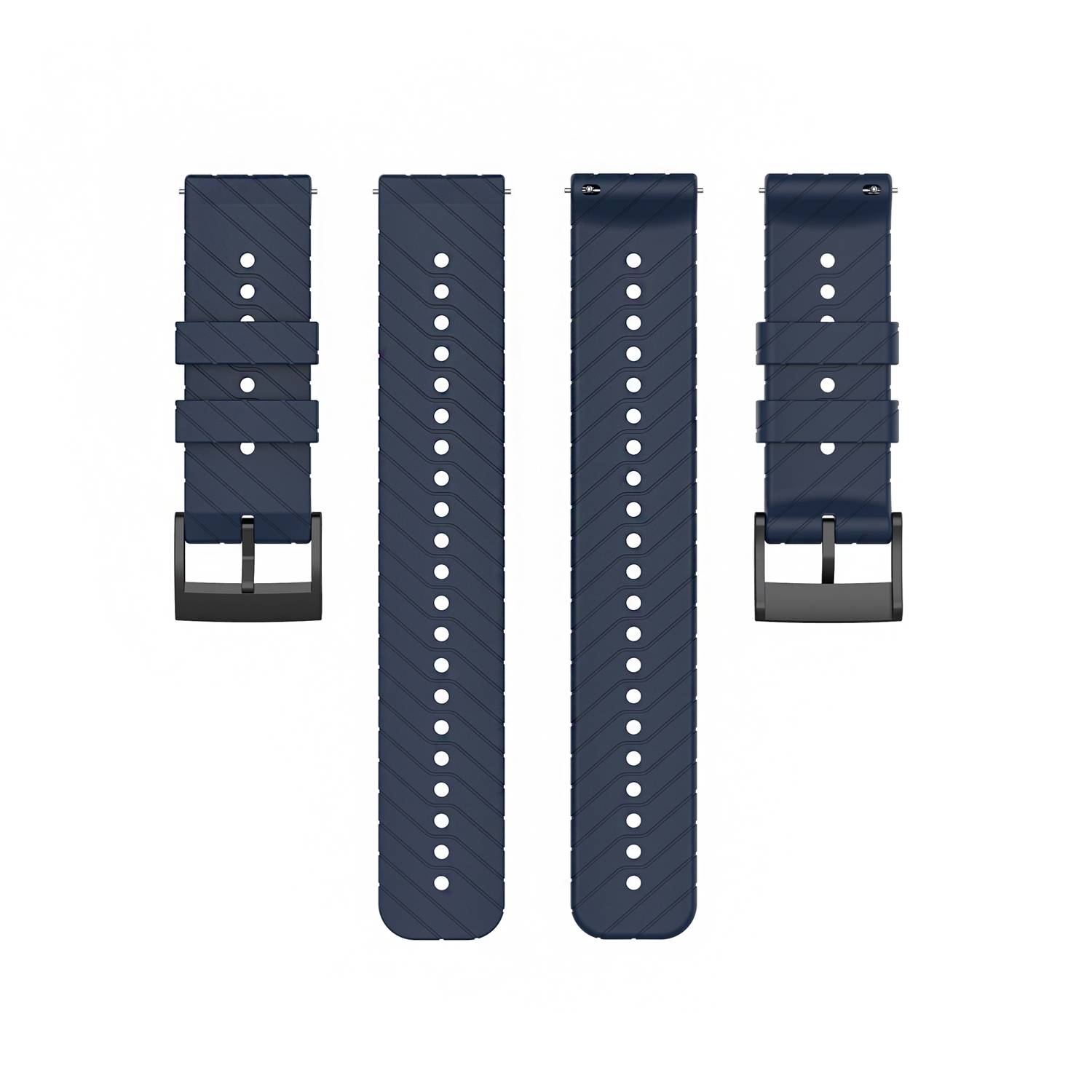 Erweitertes Silikon-Twill-Uhrenarmband für Garmin Forerunner 22 mm Blue