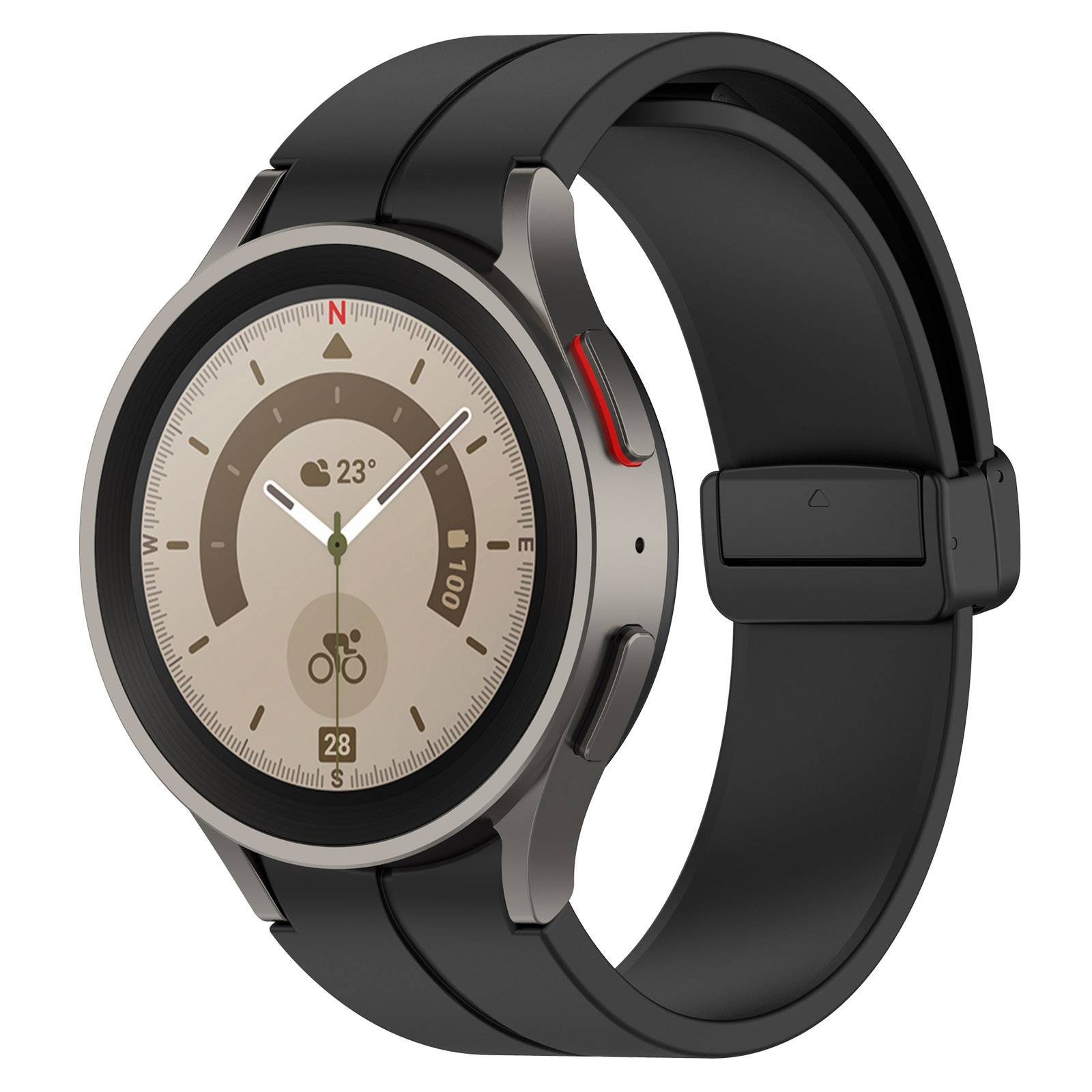 Silikon-Uhrenarmband für Samsung Galaxy Watch 5/4 – 20 mm Black