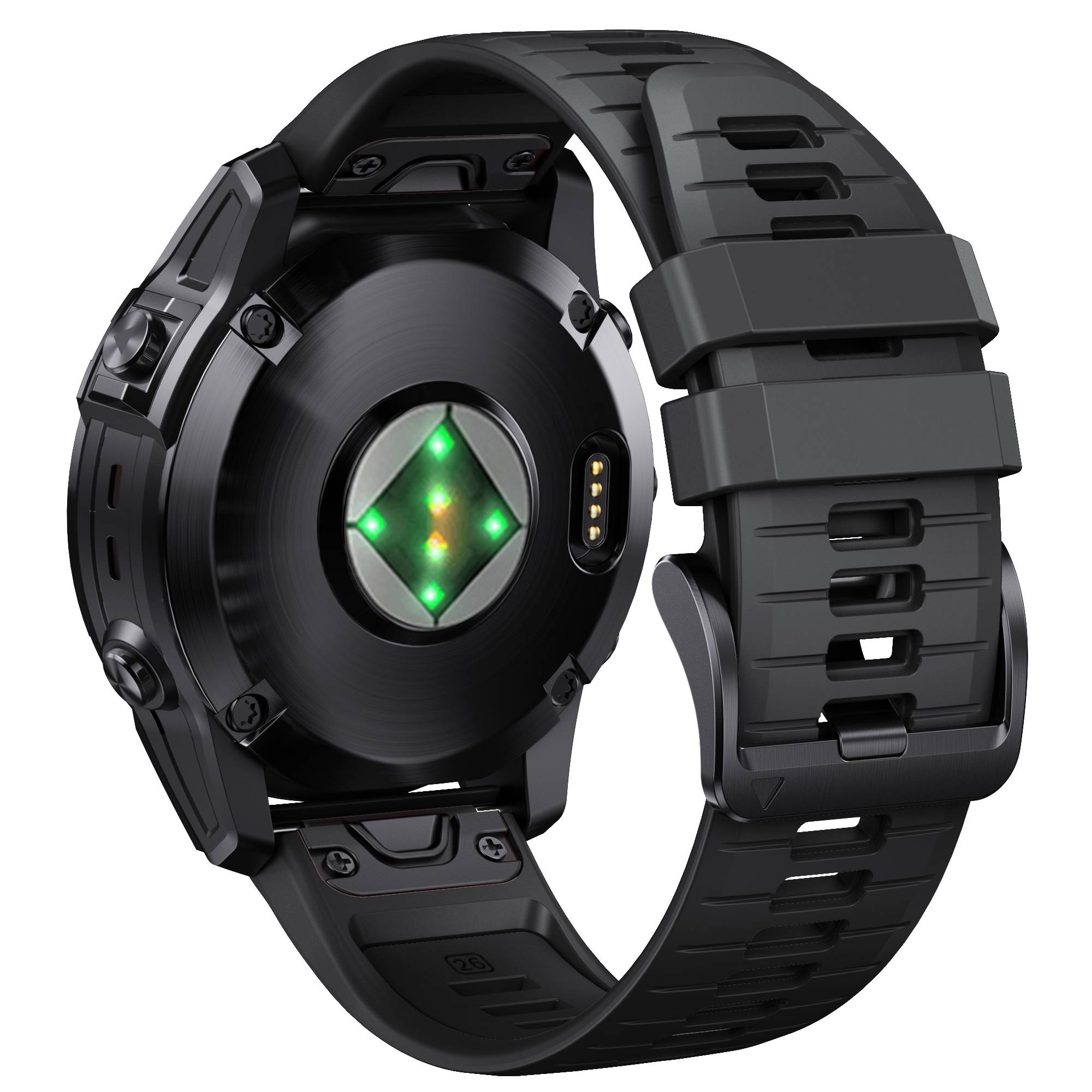 Silikon-Uhrenarmband für Garmin Fenix 7 Pro Black 22mm