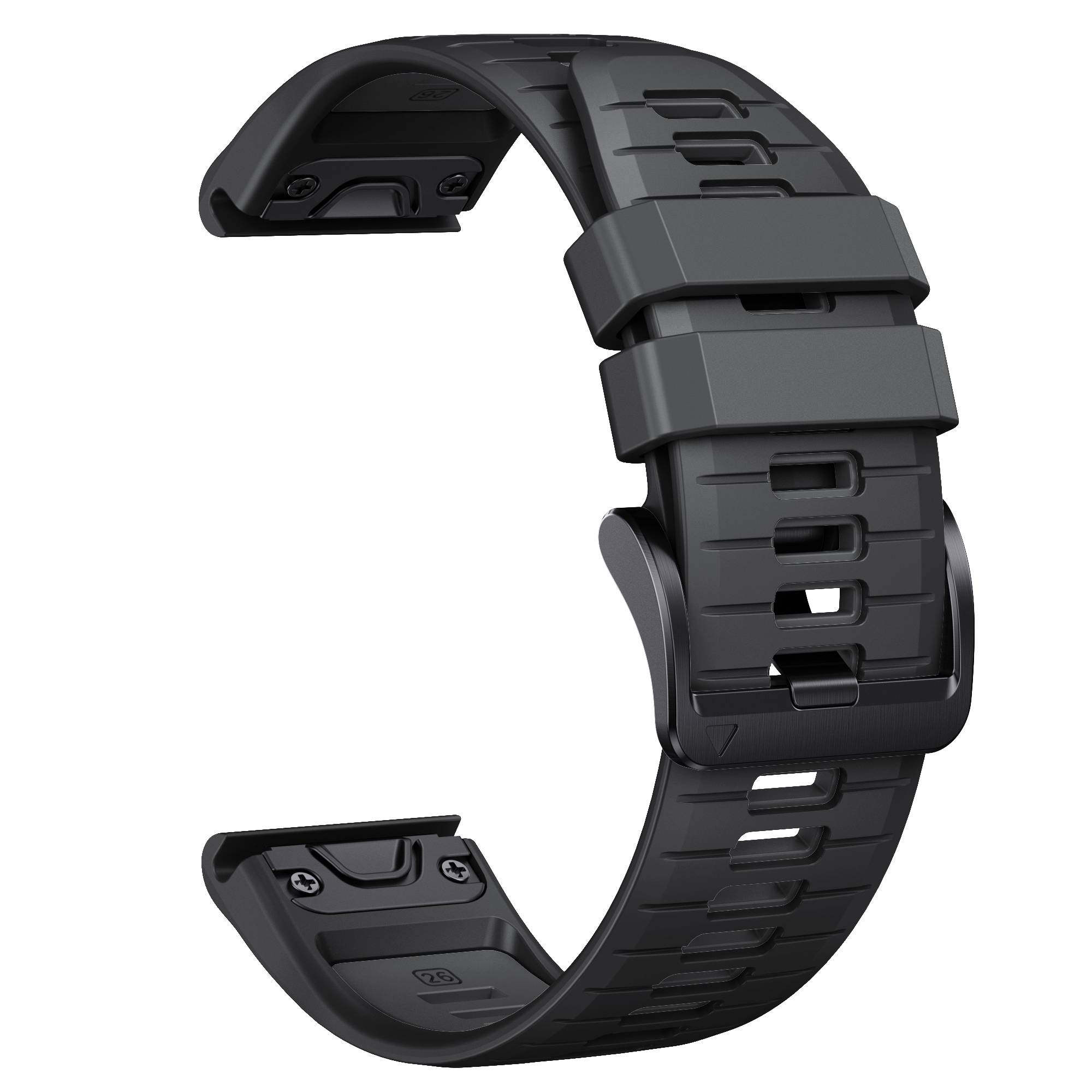 Silikon-Uhrenarmband für Garmin Fenix 7 Pro Black 22mm