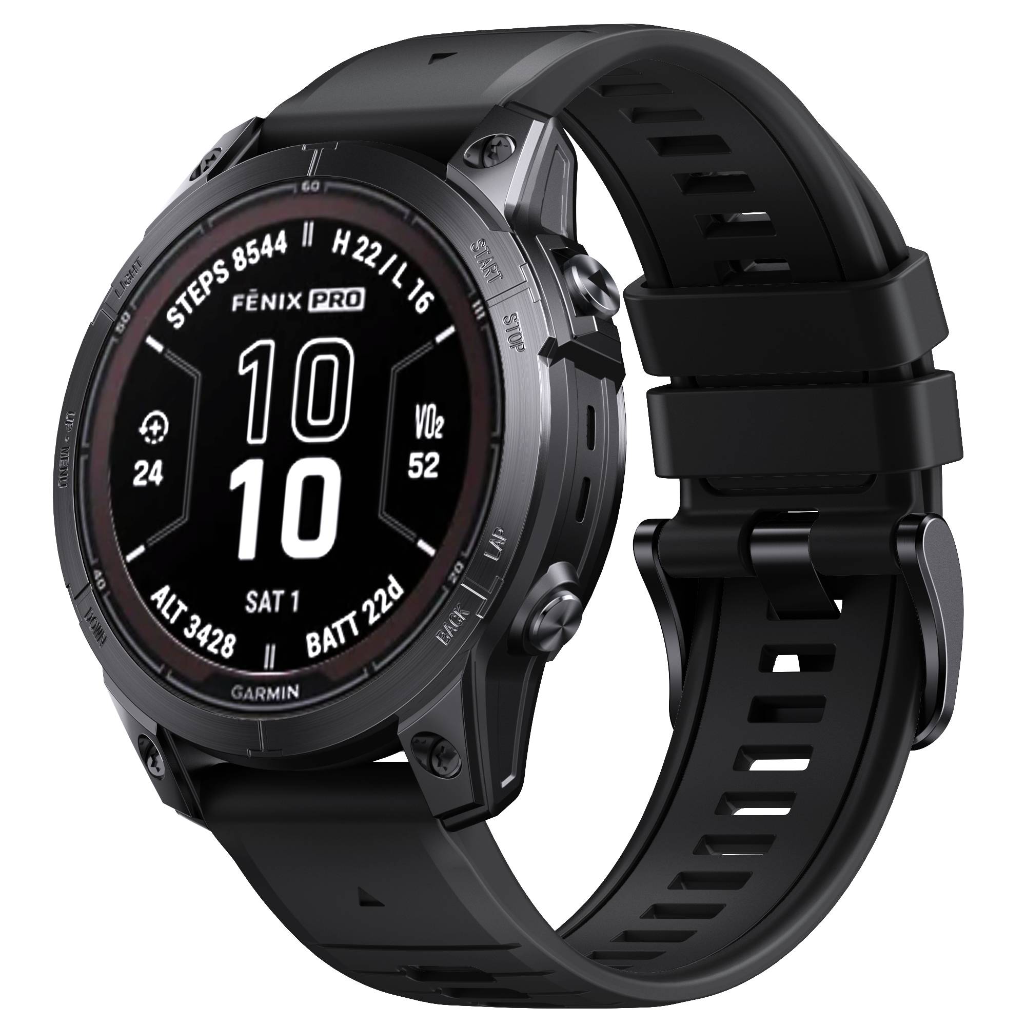 Silikon-Uhrenarmband für Garmin Fenix 7 Pro Black 22mm