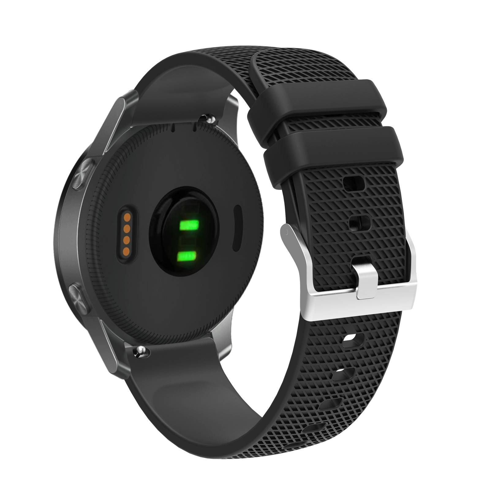 Silikon-Uhrenarmband für Garmin Vivoactive 4 18 mm Black