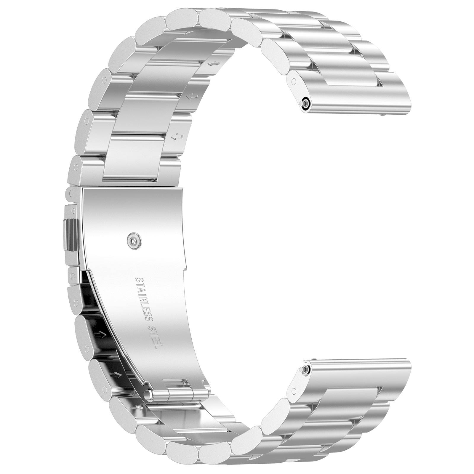 Edelstahl-Uhrenarmband für Huami, Garmin, Vivomove und Huawei Silver