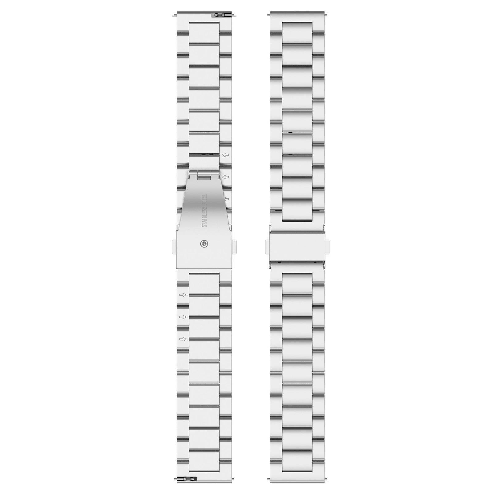Edelstahl-Uhrenarmband für Huami, Garmin, Vivomove und Huawei Silver